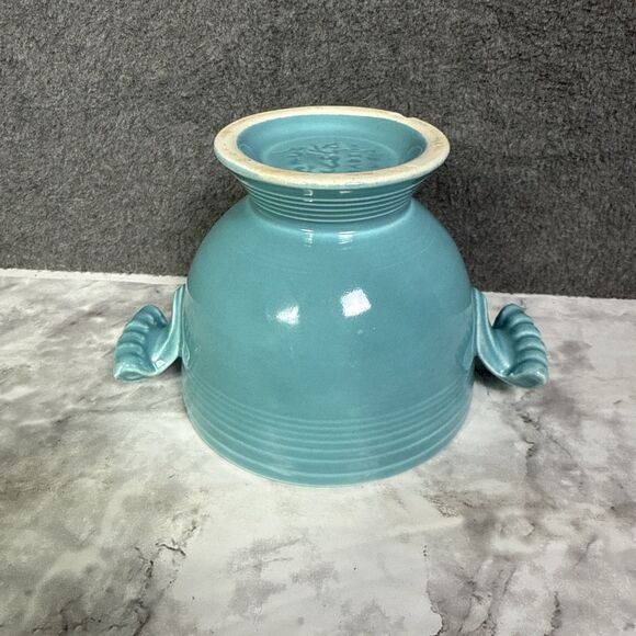 Fiesta Fiestaware Turquoise Blue Sugar Bowl Vintage Original 1930’s Read Desc. - Picture 5 of 7
